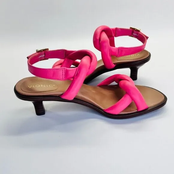 Vionic Angelica Women's Sandals  Size 6.5 Kitten Heels in Shell Pink