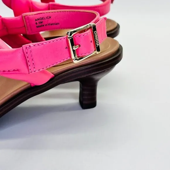 Vionic Angelica Women's Sandals  Size 6.5 Kitten Heels in Shell Pink