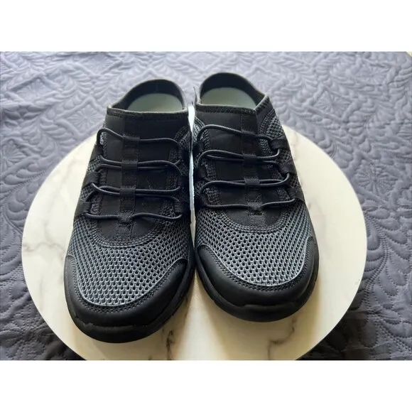 Vionic Black Mesh Slip-On Sneaker Mules Maven Comfort 8.5M Bungee Chic NWOT
