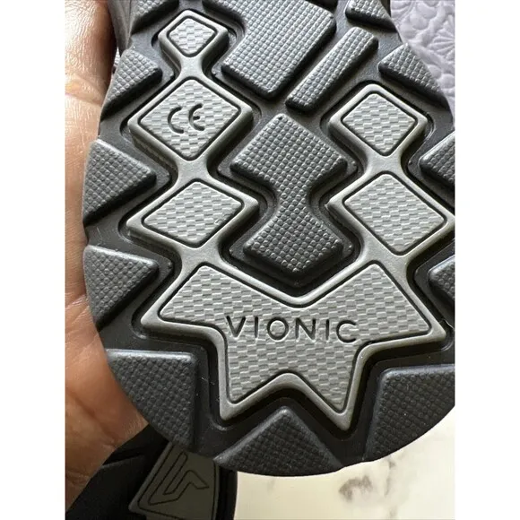 Vionic Black Mesh Slip-On Sneaker Mules Maven Comfort 8.5M Bungee Chic NWOT