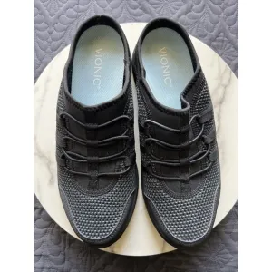 Vionic Black Mesh Slip-On Sneaker Mules Maven Comfort 8.5M Bungee Chic NWOT