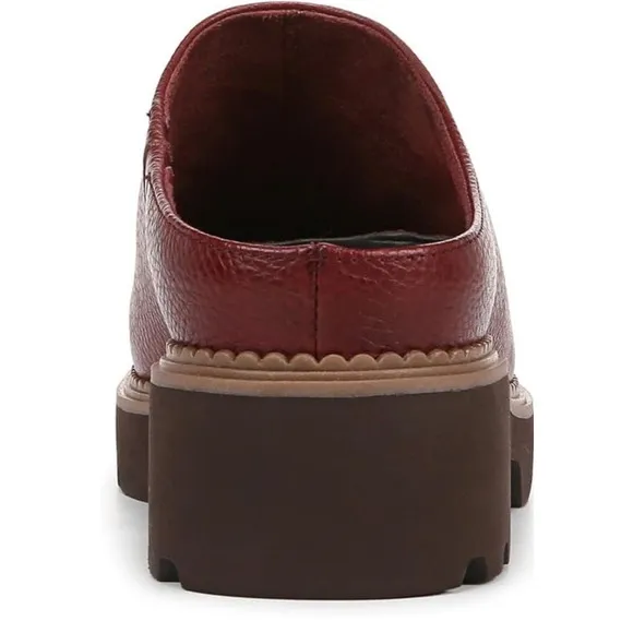 Vionic Fairfax Mule Womens 6.5 Syrah Burgundy Leather Shoe New