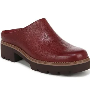 Vionic Fairfax Mule Womens 6.5 Syrah Burgundy Leather Shoe New