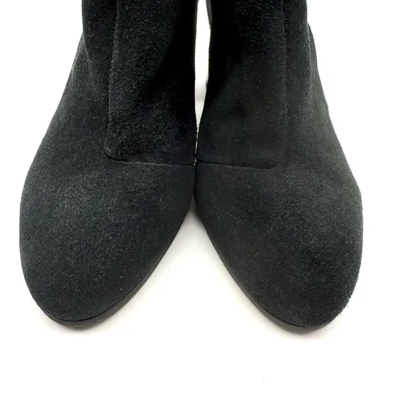 Vionic Perk Lacey Tortoise and Black Suede Slingback Block Heel Bootie 9