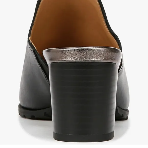 Vionic Womens Claremont Leather Slip-On Mules Black NIB