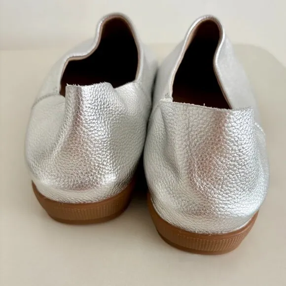Vision Quest Babos Leather Shoes | Silver | Size 9.5 | Like New 👟✨