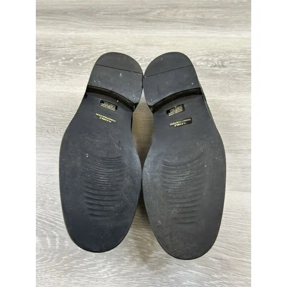 Vito Rufolo Men's Oxford  Black Italian Leather Plain Toe Derby Shoes Size 9.5M