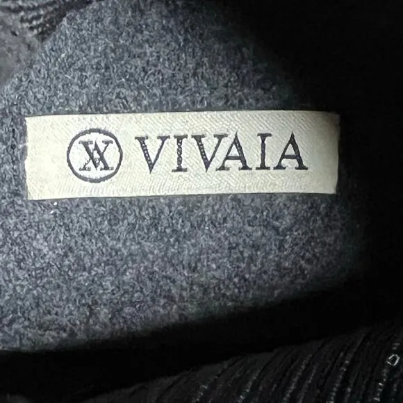 Vivaia Ryan Square Toe Chelsea Ankle Boots Womens 9 Black Stretch Knit Slip On