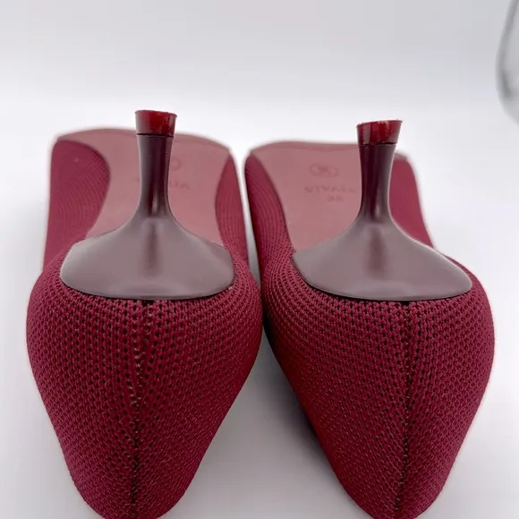 VIVAIA - women’s Stella pointed toe Everyday kitten Heels Bordeaux Red 7 - 7.5