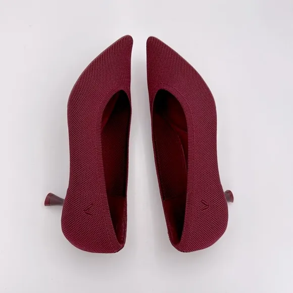 VIVAIA - women’s Stella pointed toe Everyday kitten Heels Bordeaux Red 7 - 7.5