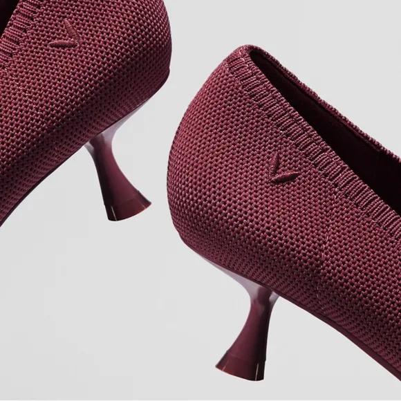 VIVAIA - women’s Stella pointed toe Everyday kitten Heels Bordeaux Red 7 - 7.5