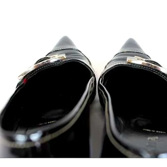 VNTG Prada Vernice Black Patent Leather Kitten Heels  IOB — SZ‎ US 6 / EU 36