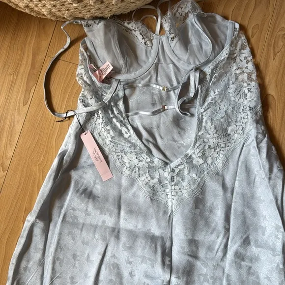 VS BLUE MAXI SLIP DRESS