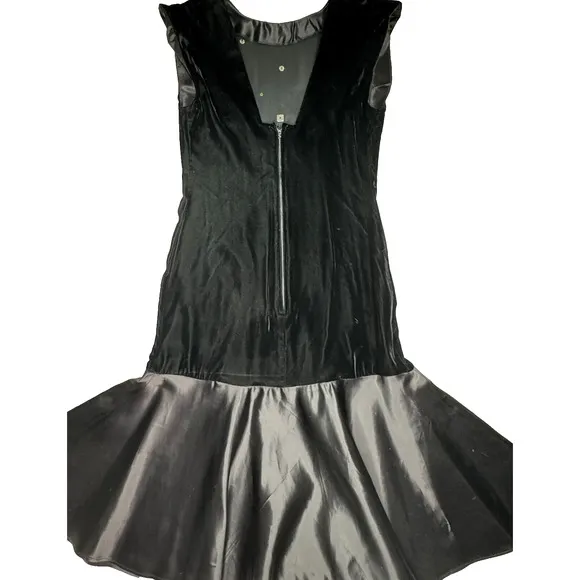 VTG 70s Fredericks of Hollywood Slip Dress 7/8 Midi Satin Velvet Studded Disco