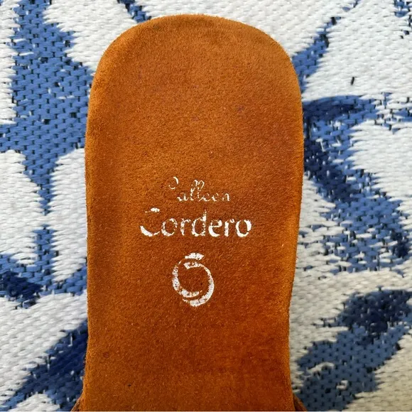 VTG Calleen Cordero Leather Studded Flat Mules