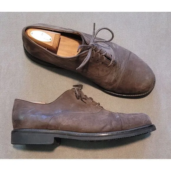 Vtg Cole Haan Men's Suede Waterproof‎ Chocolate Brown Lace Up Shoes Size 11.5 M