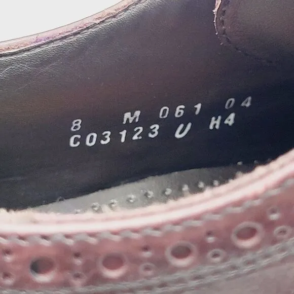 Vtg COLE HAAN Preston Brown Leather Classic Wingtip Oxford Dress Casual Shoes 8M