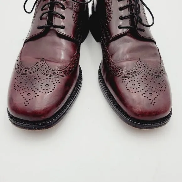 Vtg COLE HAAN Preston Brown Leather Classic Wingtip Oxford Dress Casual Shoes 8M