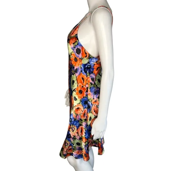 VTG Gold Label Victoria Secret Floral Slip Dress Robe L READ