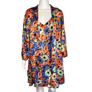 VTG Gold Label Victoria Secret Floral Slip Dress Robe L READ