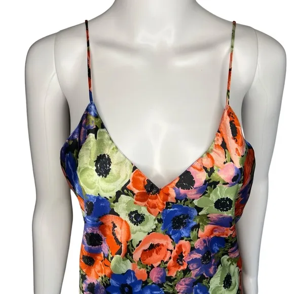 VTG Gold Label Victoria Secret Floral Slip Dress Robe L READ