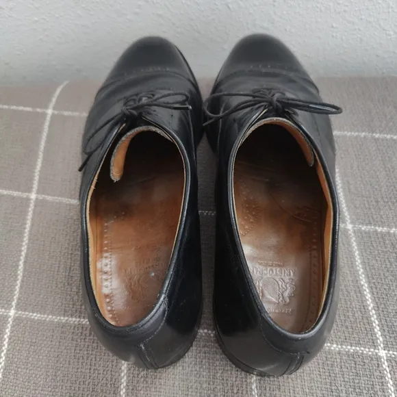 Vtg Johnston &amp; Murphy Aristocraft Cap Toe Leather Oxford Shoes