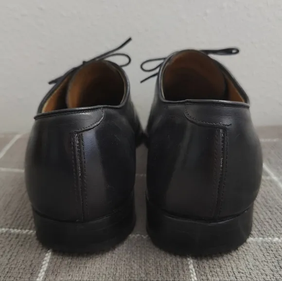 Vtg Johnston &amp; Murphy Aristocraft Cap Toe Leather Oxford Shoes