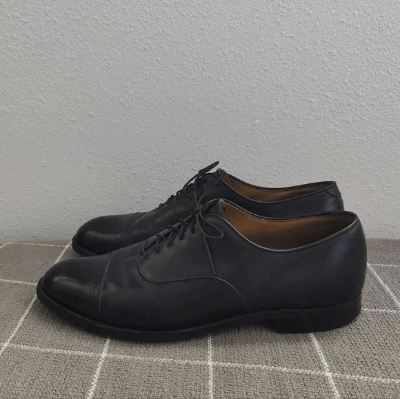 Vtg Johnston &amp; Murphy Aristocraft Cap Toe Leather Oxford Shoes