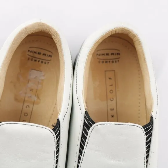 VTG Nike Womens Air Presto Golf Shoe Size 8 White Slip On Soft Spikes Verdana
