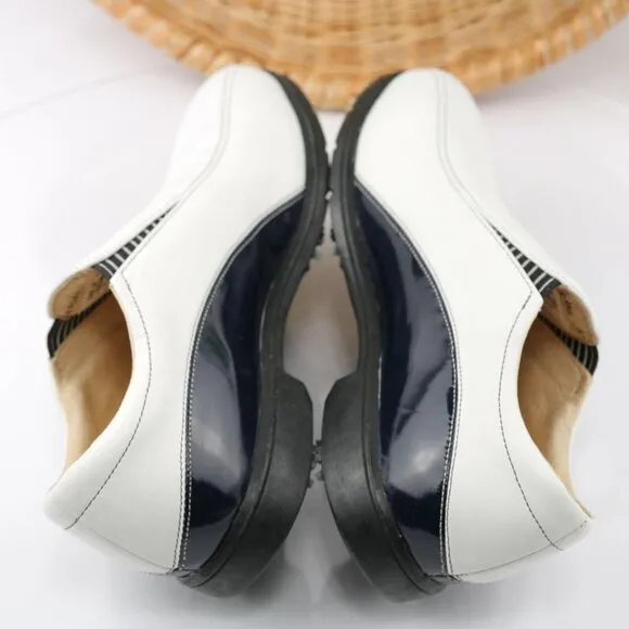 VTG Nike Womens Air Presto Golf Shoe Size 8 White Slip On Soft Spikes Verdana