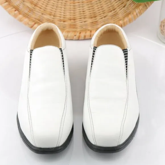 VTG Nike Womens Air Presto Golf Shoe Size 8 White Slip On Soft Spikes Verdana