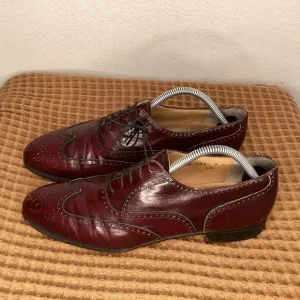 VTG Salvatore Ferragamo Men’s Sz 9 D Leather‎ Oxblood Burgundy Wingtip Oxfords