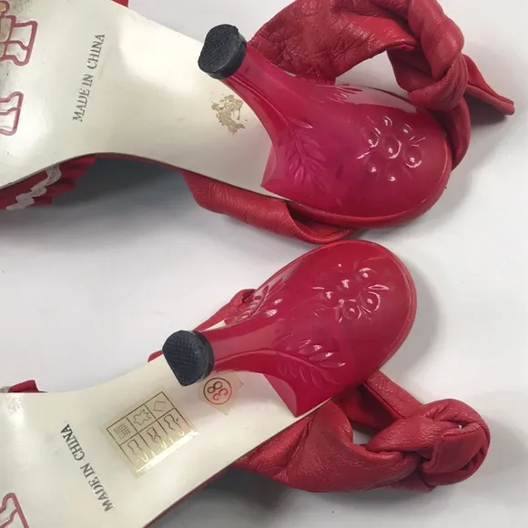 VTG,Red Kitten Heels by Irregular Choice Size 38