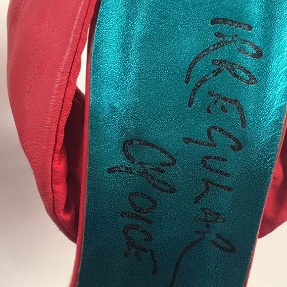 VTG,Red Kitten Heels by Irregular Choice Size 38