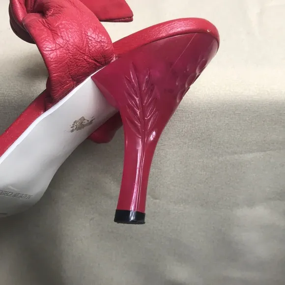 VTG,Red Kitten Heels by Irregular Choice Size 38