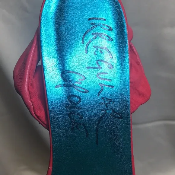 VTG,Red Kitten Heels by Irregular Choice Size 38