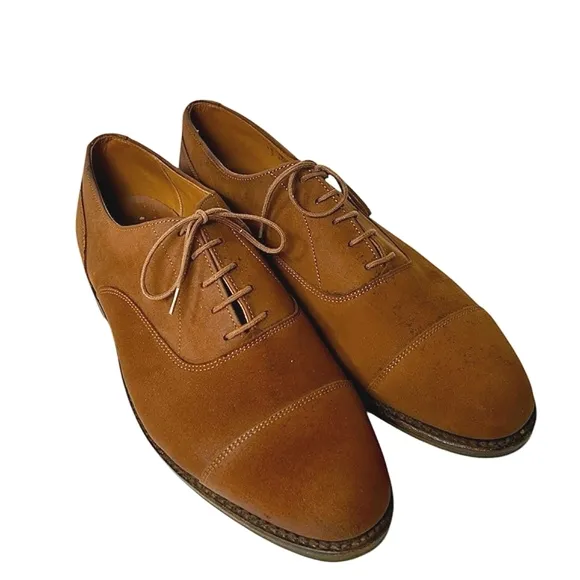 Walk-Over Men's Vintage Brown Suede Cap-Toe Oxfords Sz 12