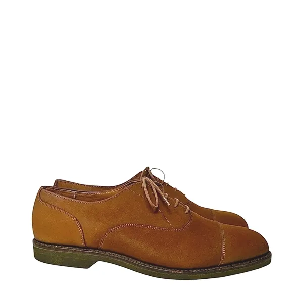 Walk-Over Men's Vintage Brown Suede Cap-Toe Oxfords Sz 12