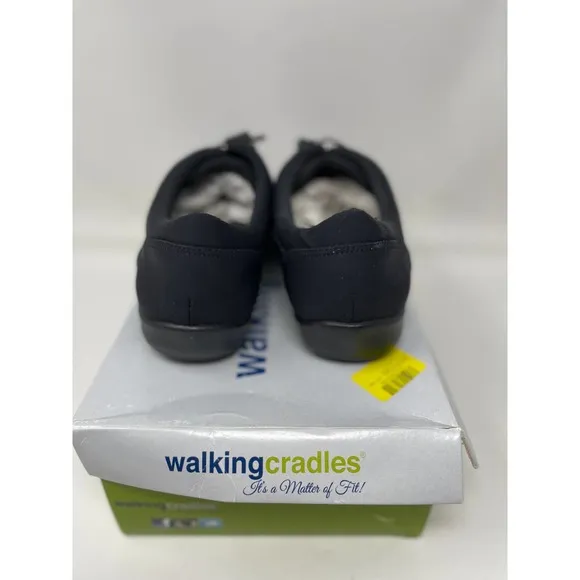 Walking Cradles‎ Alton Sporty Casual Sneaker in Black Size 10.5 Extra Wide