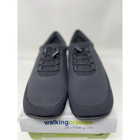Walking Cradles‎ Alton Sporty Casual Sneaker in Black Size 10.5 Extra Wide