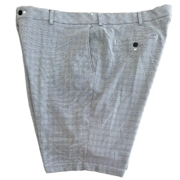 Walter Hagen Performance 11 Golf Shorts Houndstooth Check Black Grey Size 42