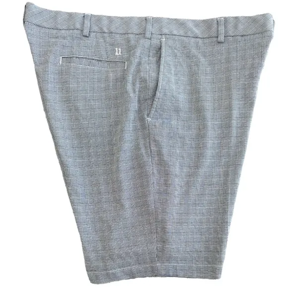 Walter Hagen Performance 11 Golf Shorts Houndstooth Check Black Grey Size 42