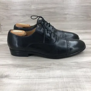 Warfield &amp; Grand Oxfords Mens 10.5 Black Leather Cap Toe Dress Shoes