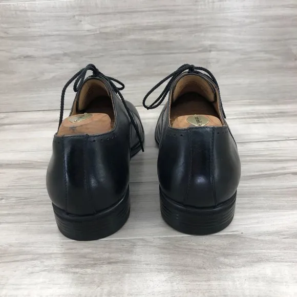 Warfield &amp; Grand Oxfords Mens 10.5 Black Leather Cap Toe Dress Shoes