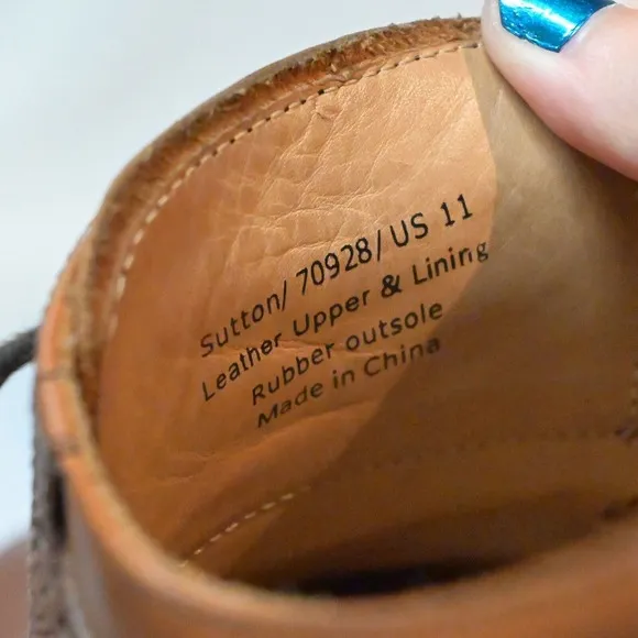 Warfield &amp; Grand Sutton Dress Oxfords Shoes Brown‎ 70928 Size Men's 11