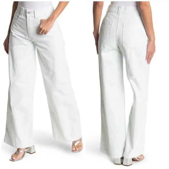 WeWoreWhat NWT Utility High Waist Wide Leg Jeans size 31