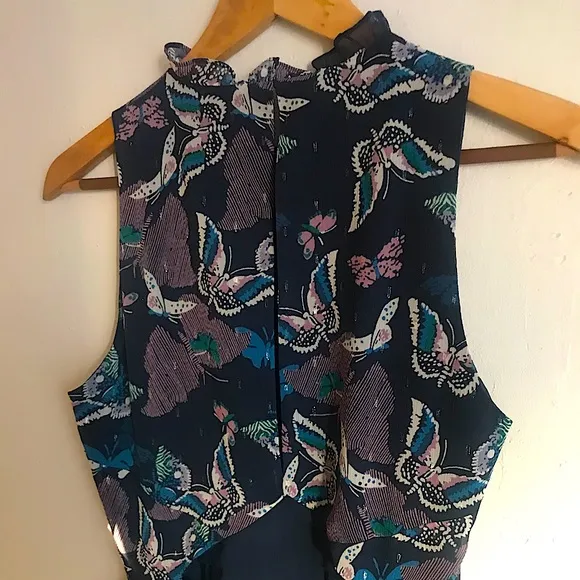 WHISTLES Papillon Print Tiered Dress