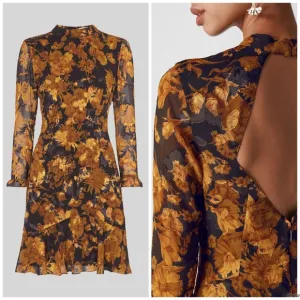 Whistles Yellow Eleanor Dress, Yellow/Multi, WORN ONCE, Retail $359