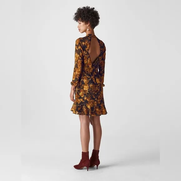 Whistles Yellow Eleanor Dress, Yellow/Multi, WORN ONCE, Retail $359