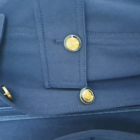 White House Black Market Bundle   Stretch Shacket &amp; Pant. Sz 6 Blue EUC